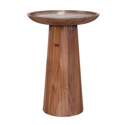 Dovercourt 18.5'' Tall Solid Wood Tray Top Pedestal End Table - Image 0