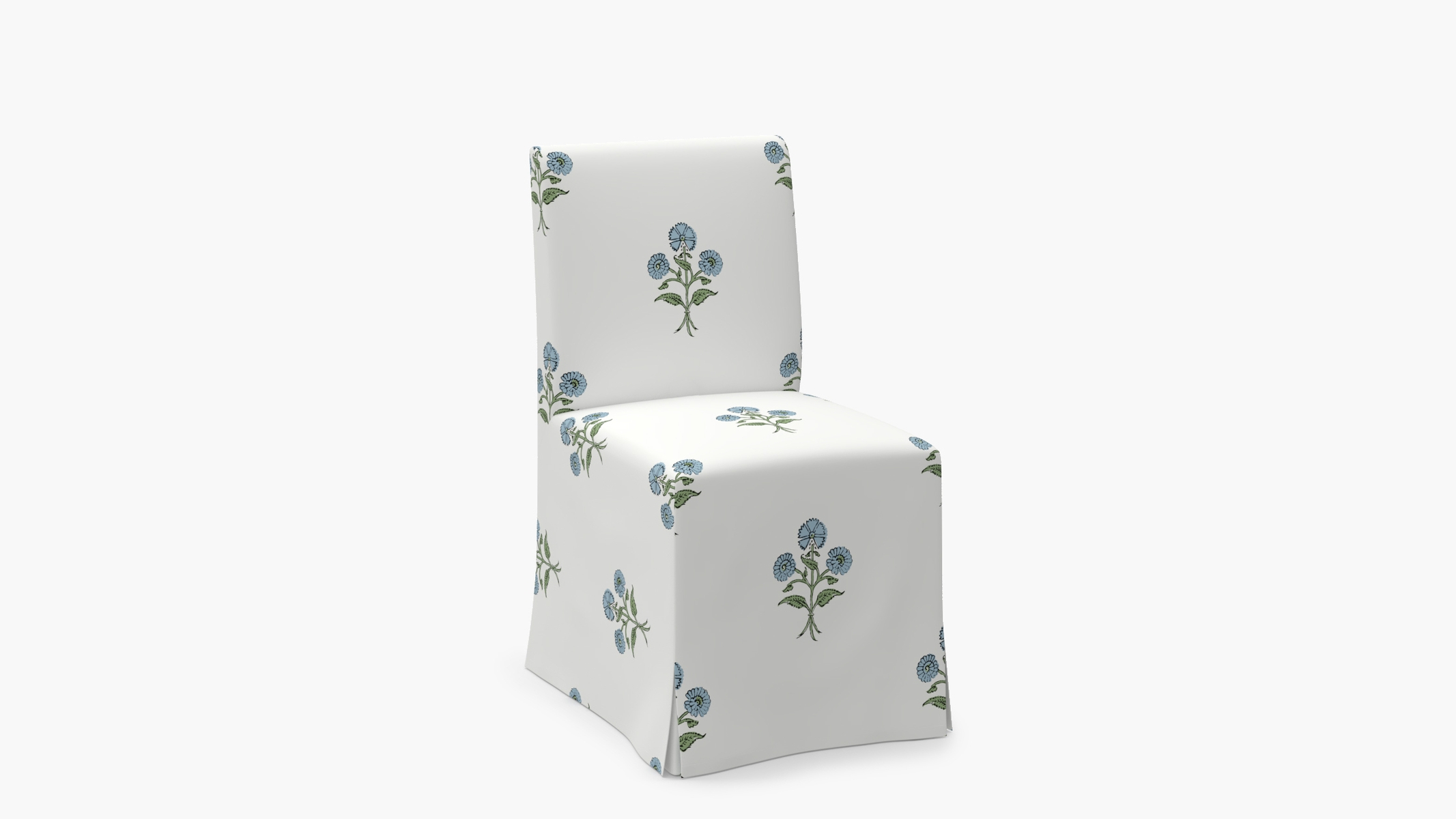 Slipcovered Signature Dining Chair, Blue Delphine - Image 1