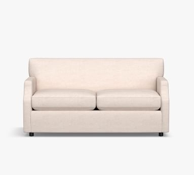 SoMa Hazel Upholstered Grand Sofa 85.5", Polyester Wrapped Cushions, Performance Heathered Basketweave Dove - Image 1