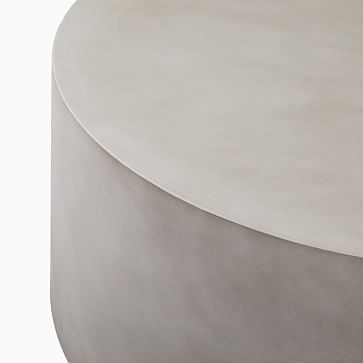 Drum Coffee Table, 36", Concrete - Image 1