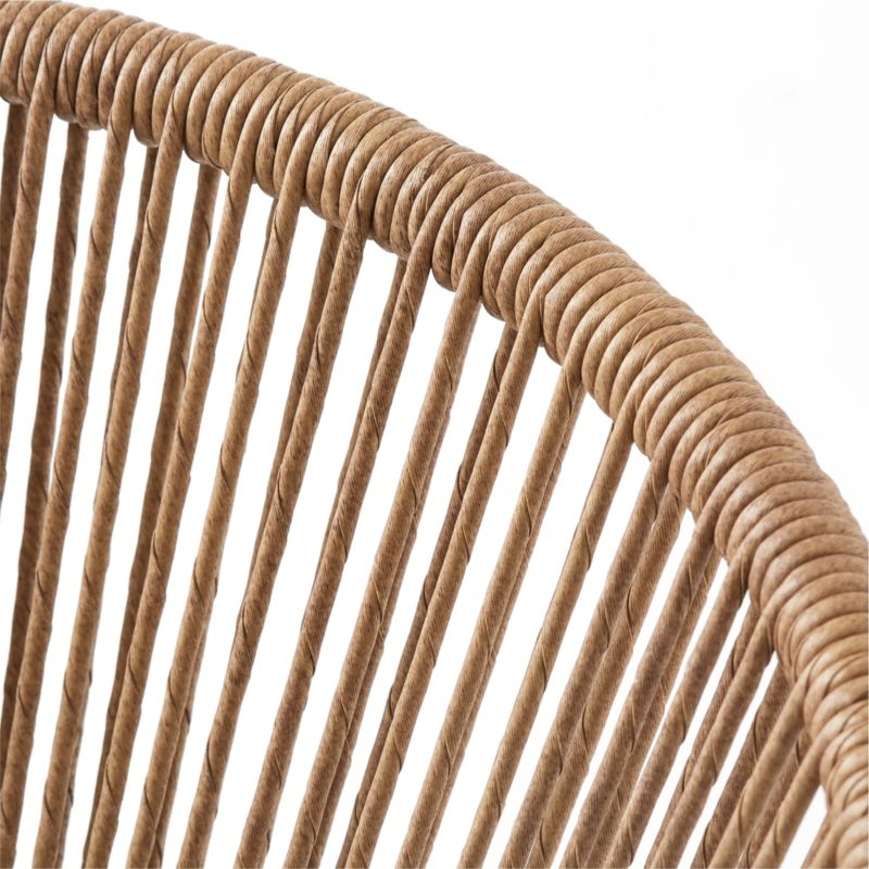 Peek Rattan Dining Chair with Ivory Sunbrella® Cushion - Image 5
