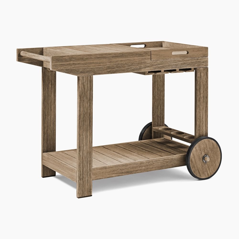 Portside Bar Cart, Driftwood - Image 0