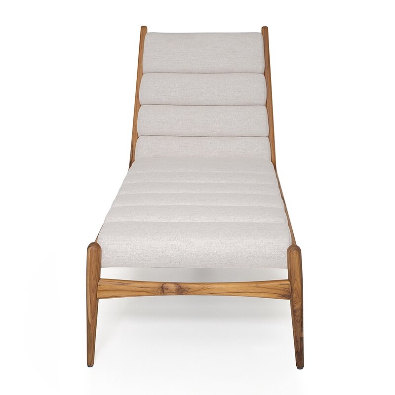 Uultis Design Wave Chaise Lounge Fabric: Beige - Image 0