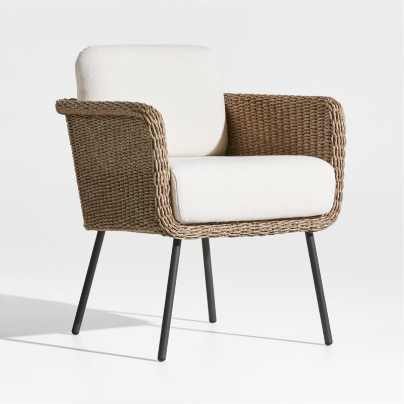 Grotta Wicker Outdoor Dining Arm Chair - Image 2