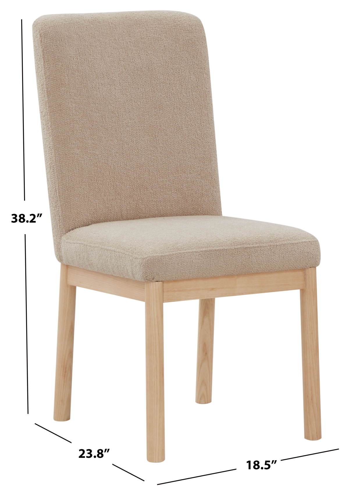 Halcy Boucle Dining Chair - Oatmeal/Natural - Image 5
