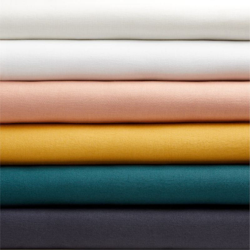 Aire Natural Hemp Terracotta King Duvet Cover - Image 5