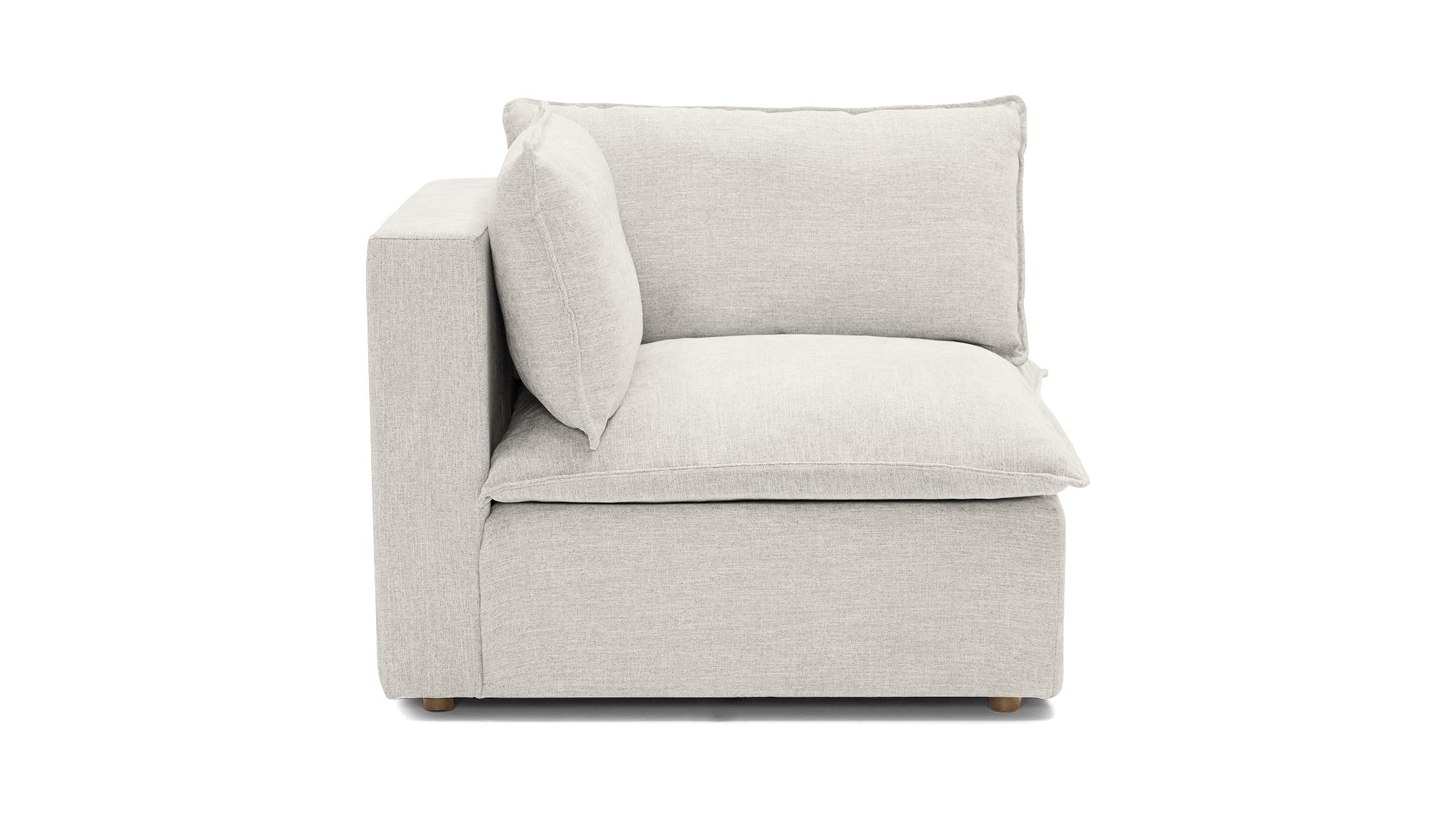 White Haine Mid Century Modern Corner Chair - Tussah Snow - Image 0