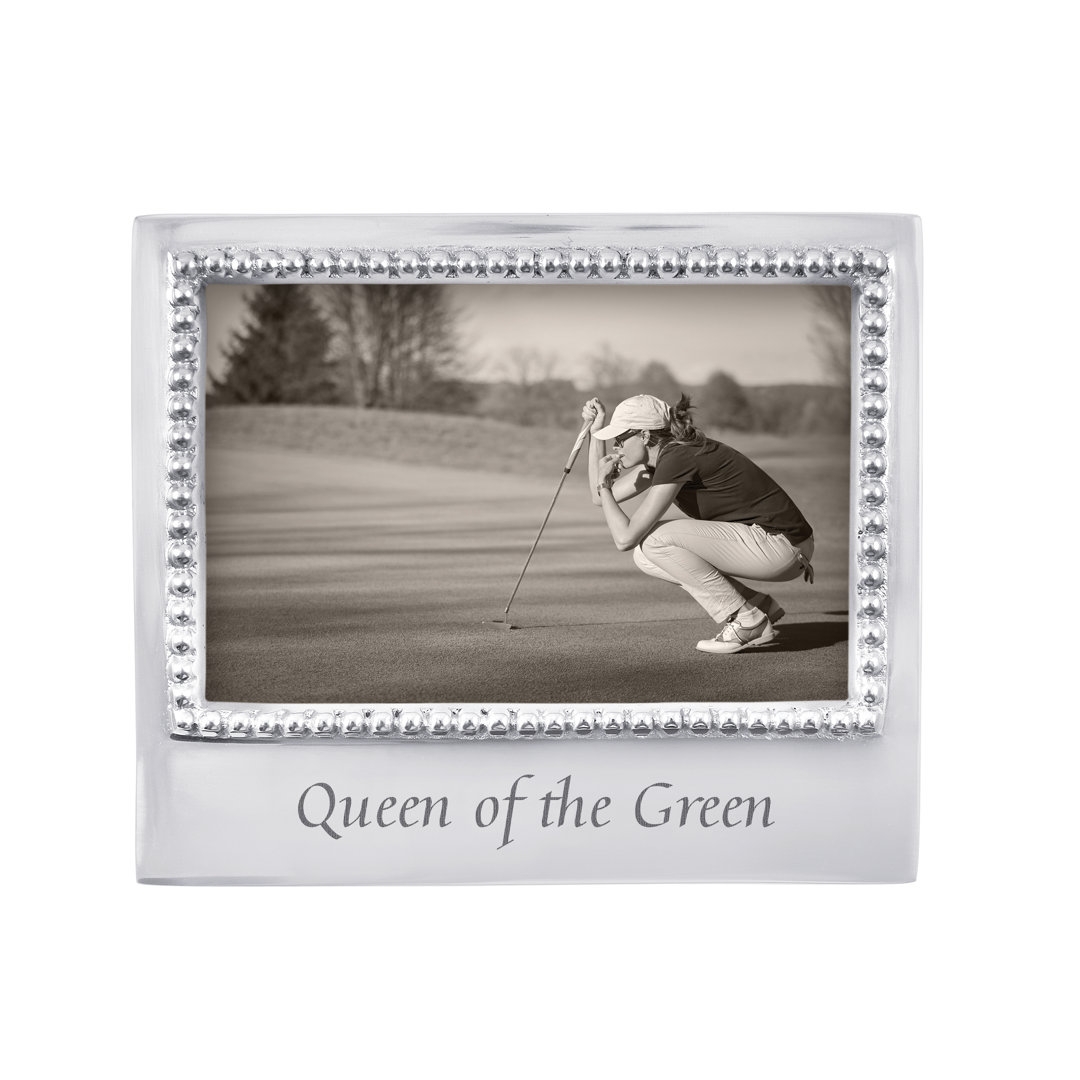 Mariposa Queen of the Green Beaded Metal Single Picture Frame - Image 0