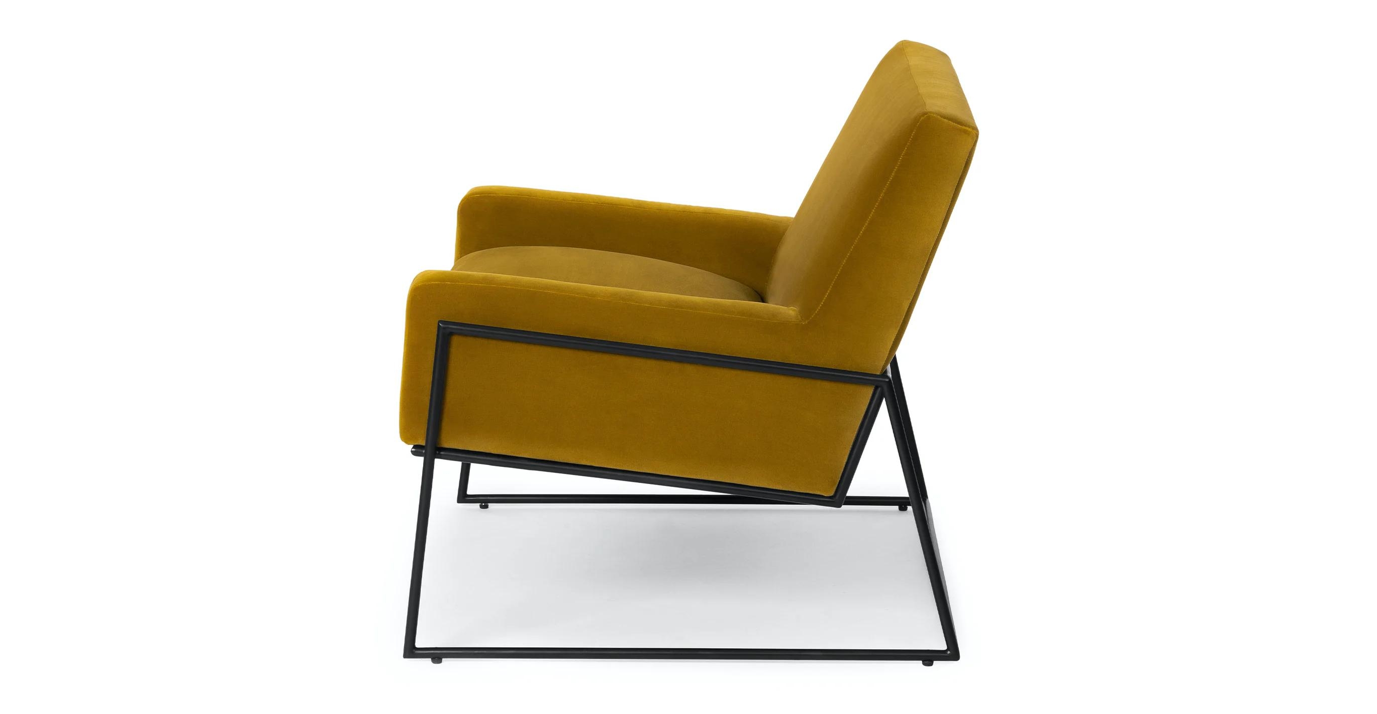 Regis Yarrow Gold Lounge Chair - Image 2