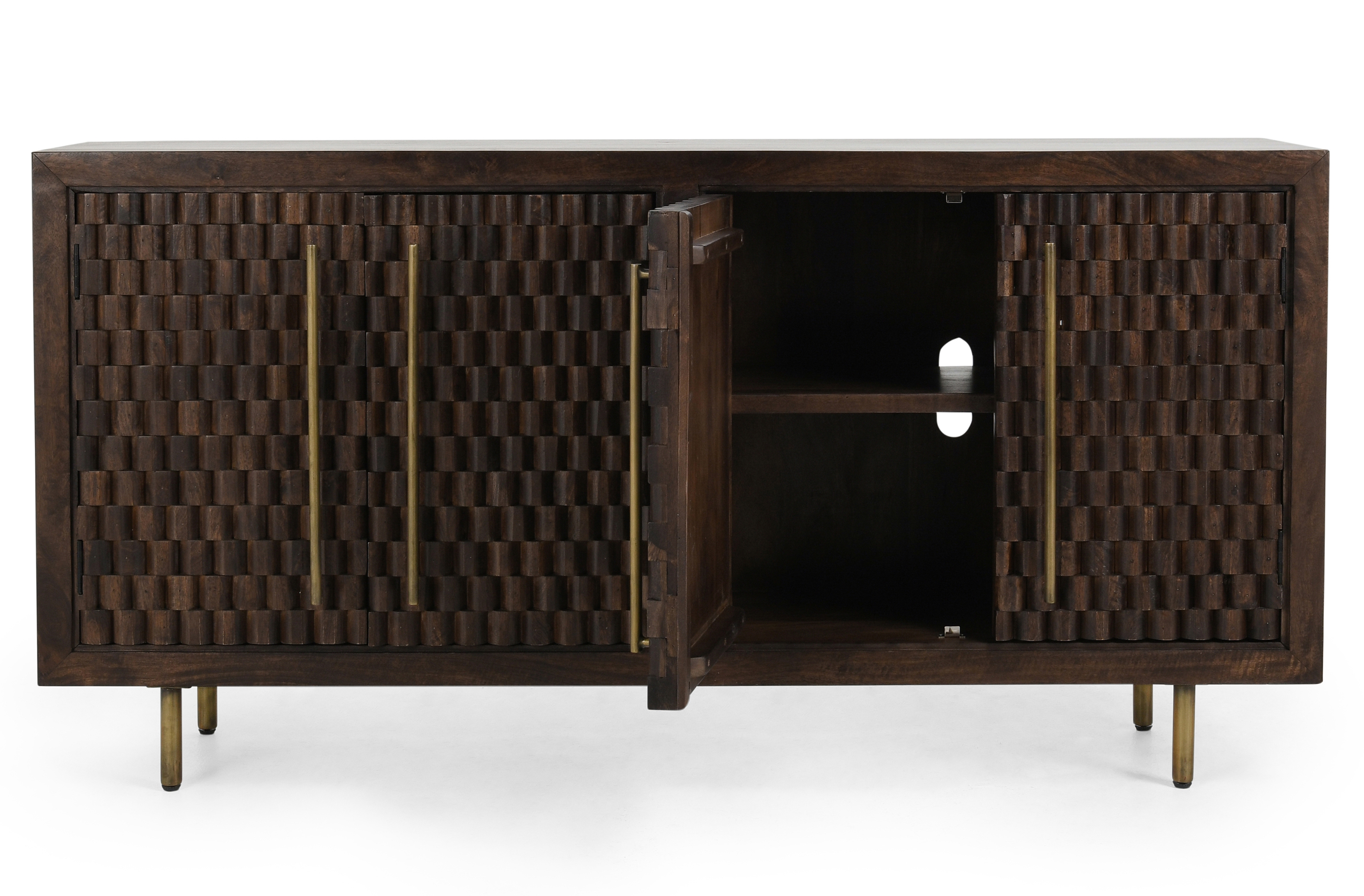 Norwood 4Dr Sideboard Brown - Image 3