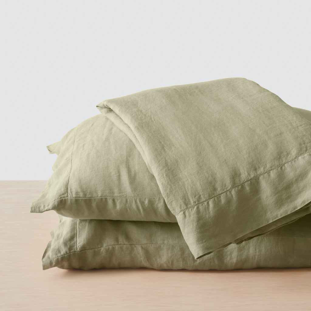 The Citizenry Stonewashed Linen Bed Sheet Set | King | White - Image 10