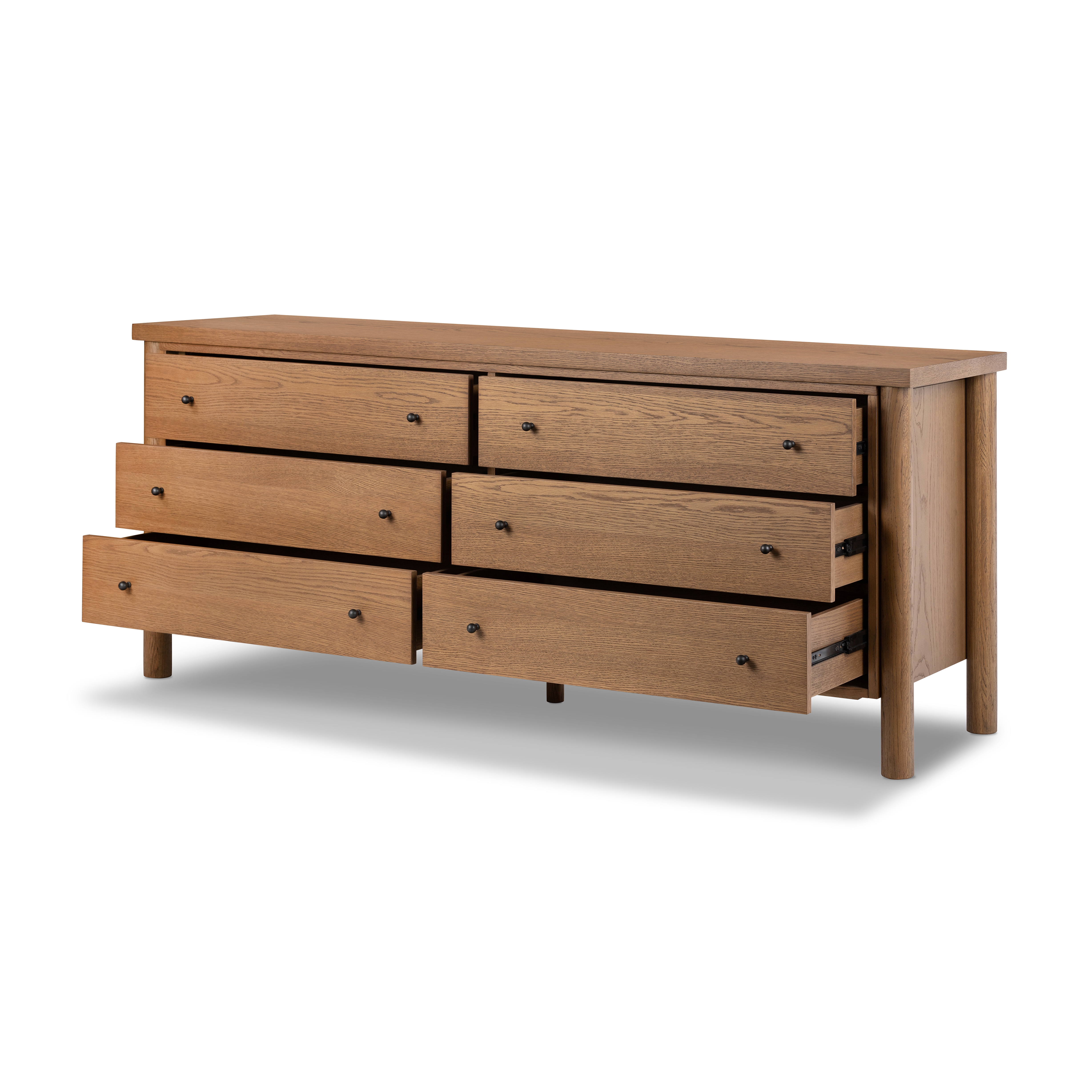 Roark 6 Drawer Dresser-Amber Oak Veneer - Image 4