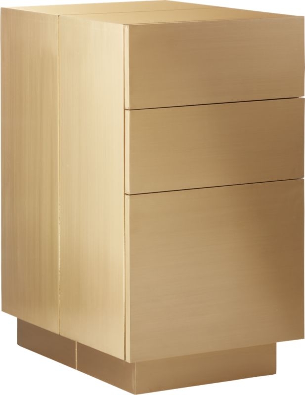 Penn Brass Clad Narrow 3 Drawer File Cabinet - Image 2