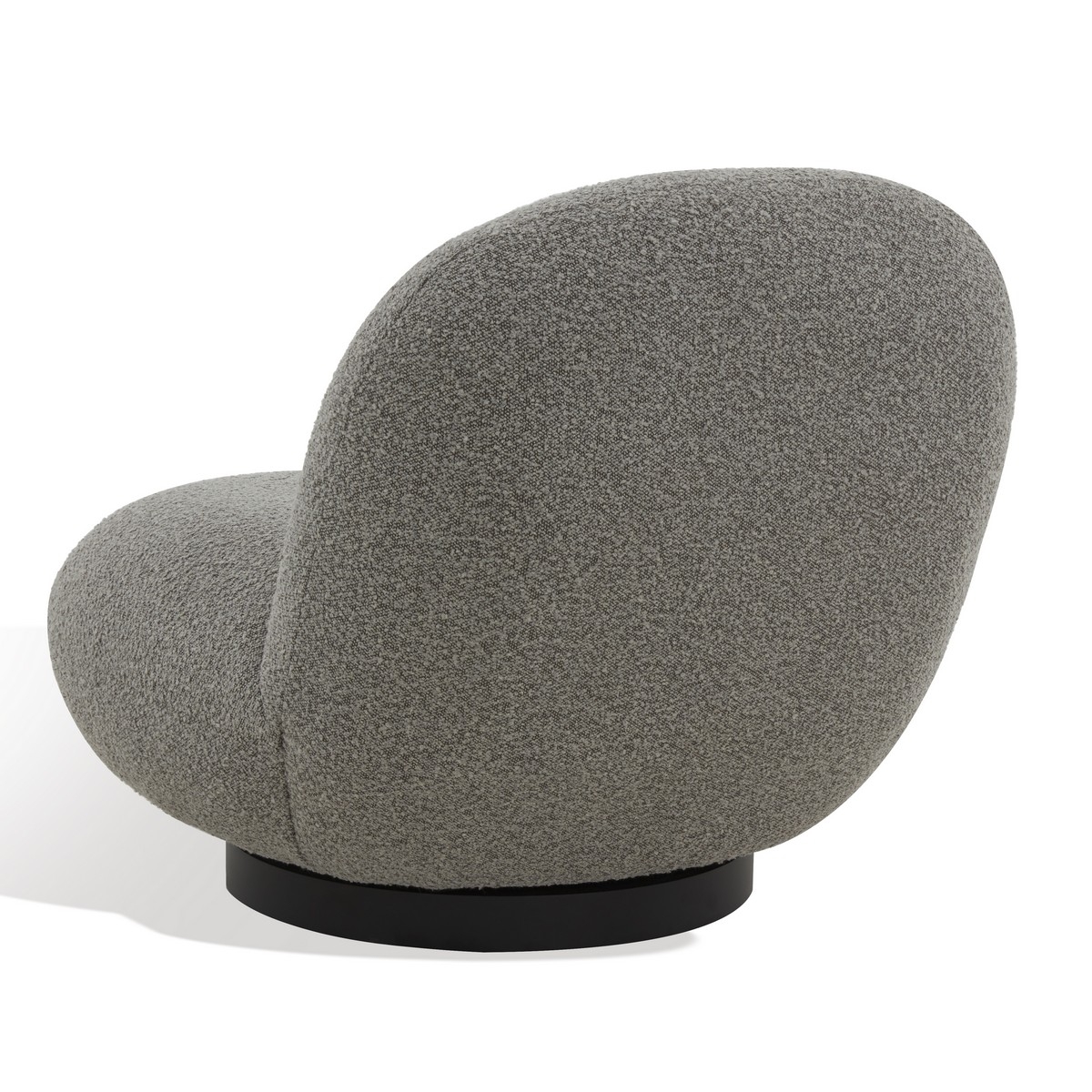 Stevie Boucle Accent Chair - Light Grey/Black - Image 4