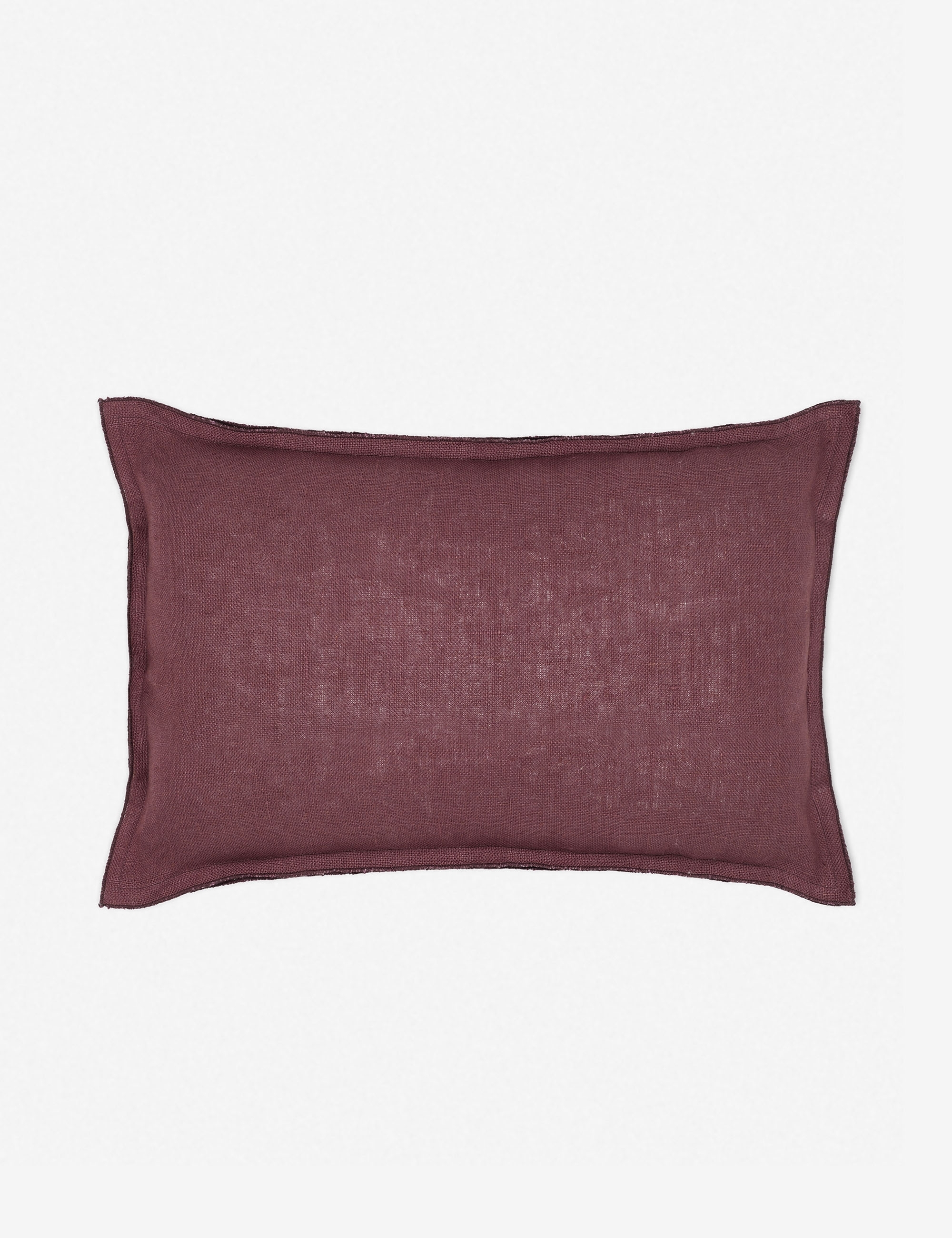 Arlo Linen Lumbar Pillow, Aubergine - Image 0