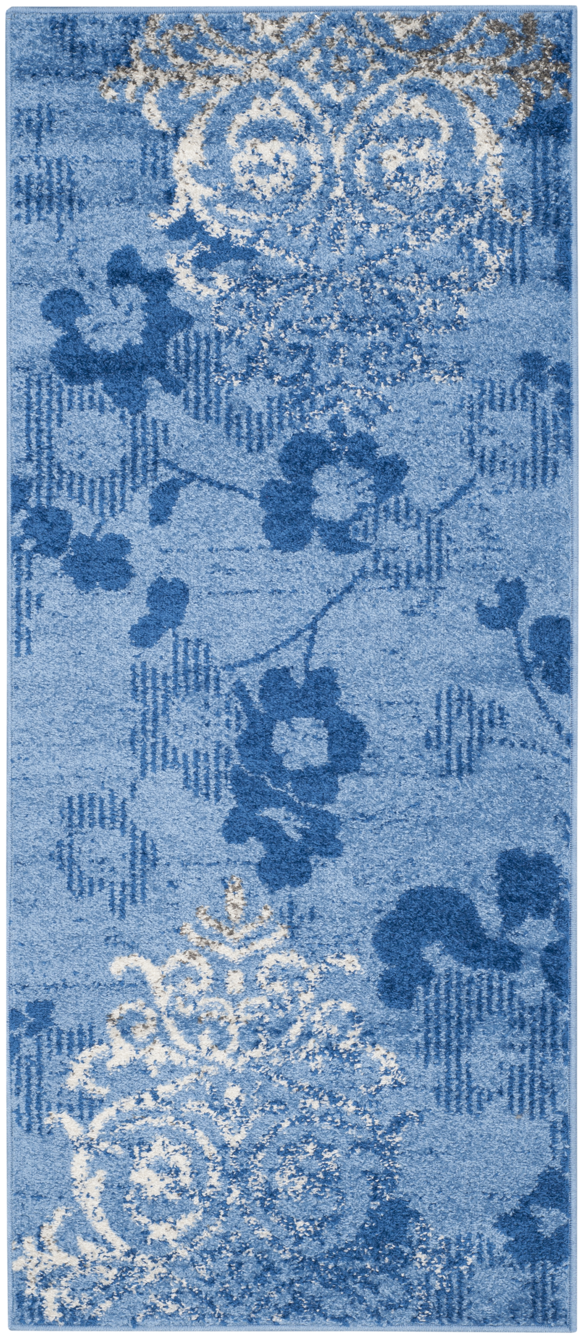 Arlo Home Woven Area Rug, ADR114F, Light Blue/Dark Blue,  2' 6" X 6' - Image 0