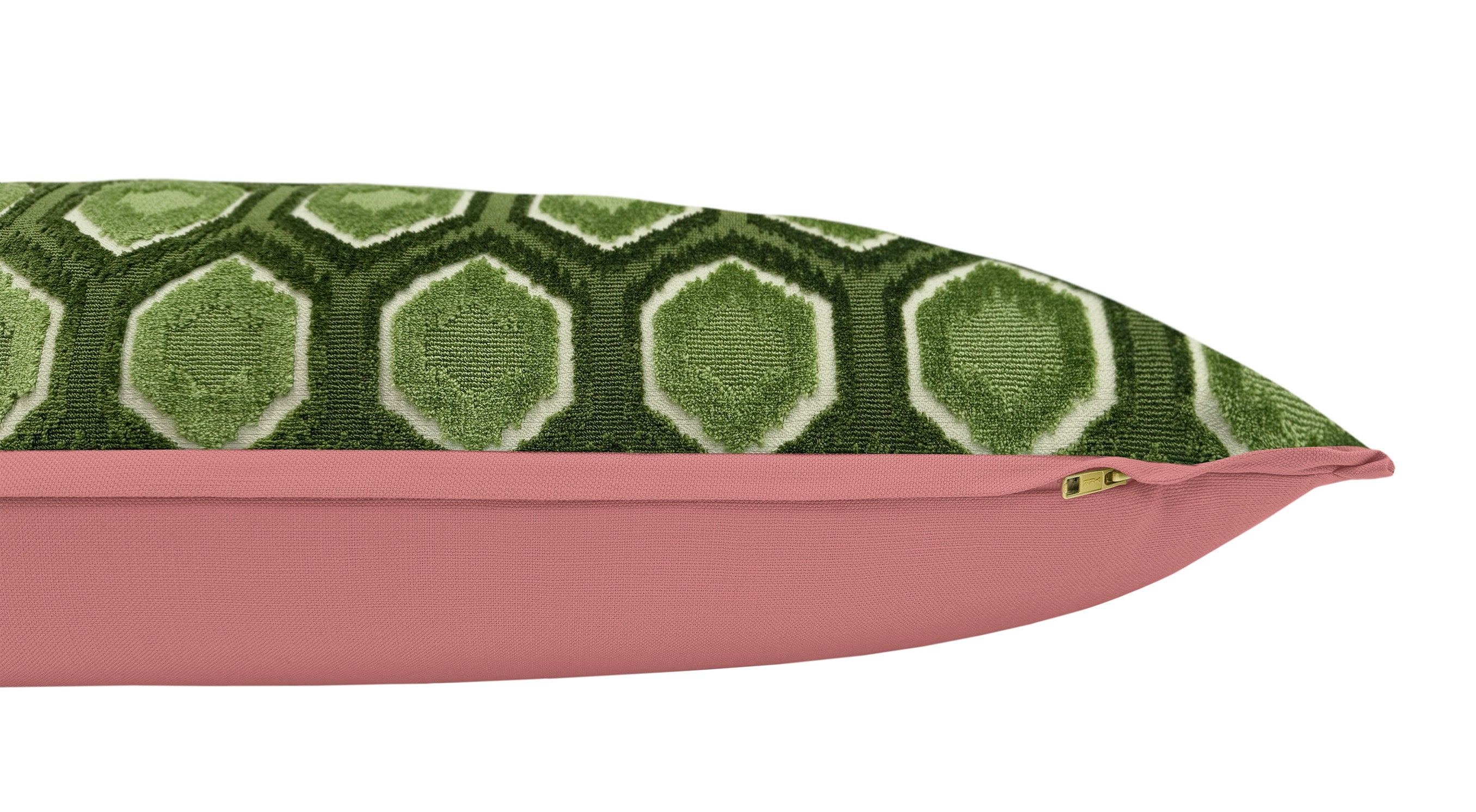 THE XL LUMBAR :: MIA CUT VELVET // OLIVE | LDC - XL LUMBAR 14" X 48" / BUTTERFLY FLANGE / Celadon - Image 6