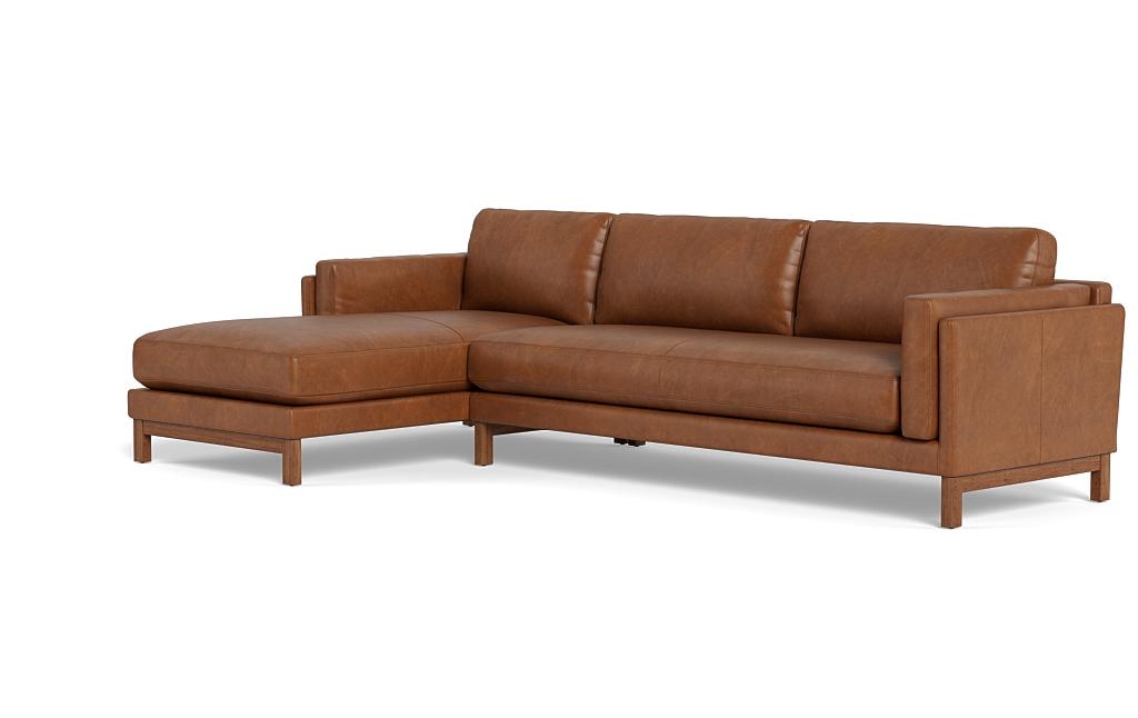 Gaby Leather 3-Seat Left Chaise Sectional - Image 2