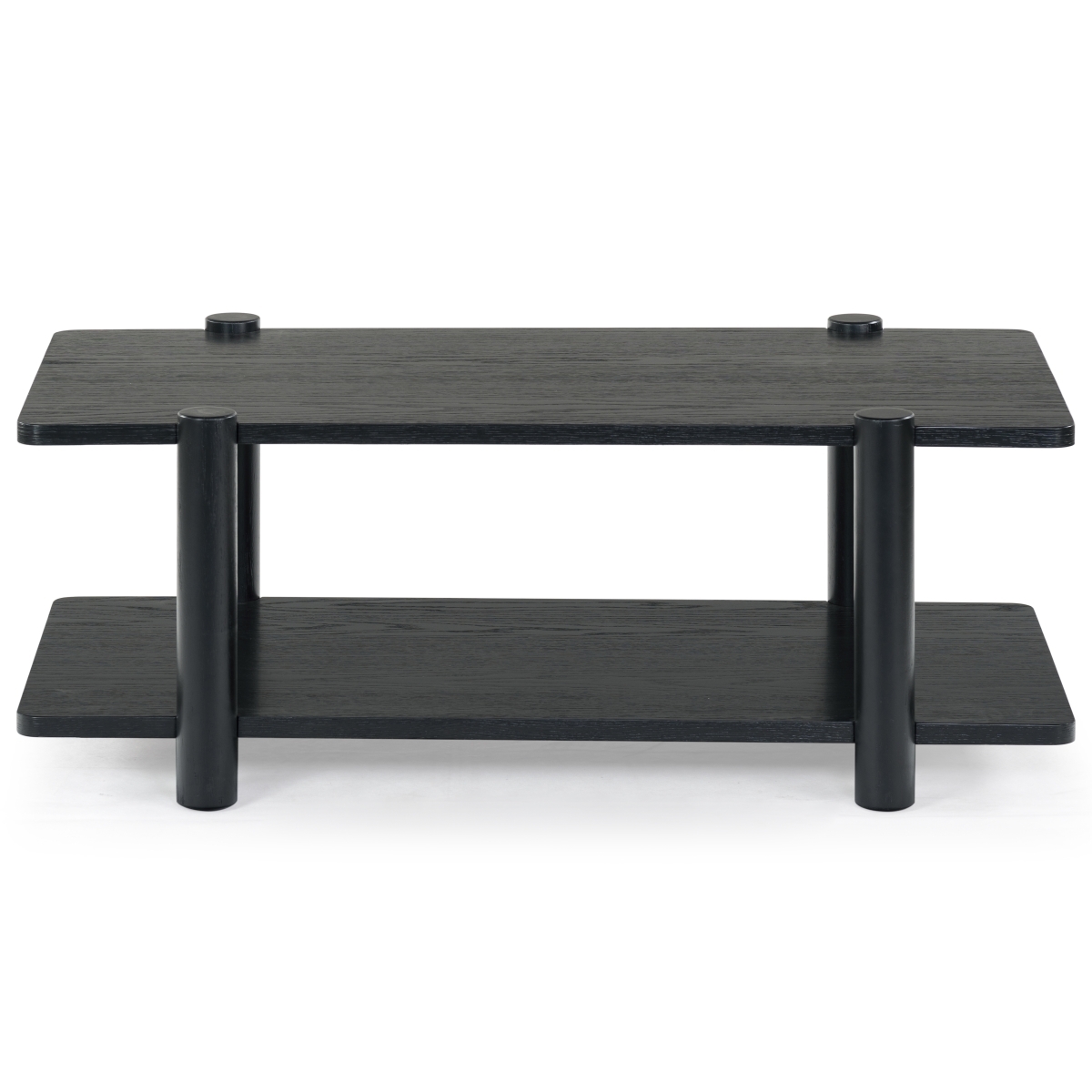 Edisyn 2 Shelf Wood Coffee Table - Black - Image 0