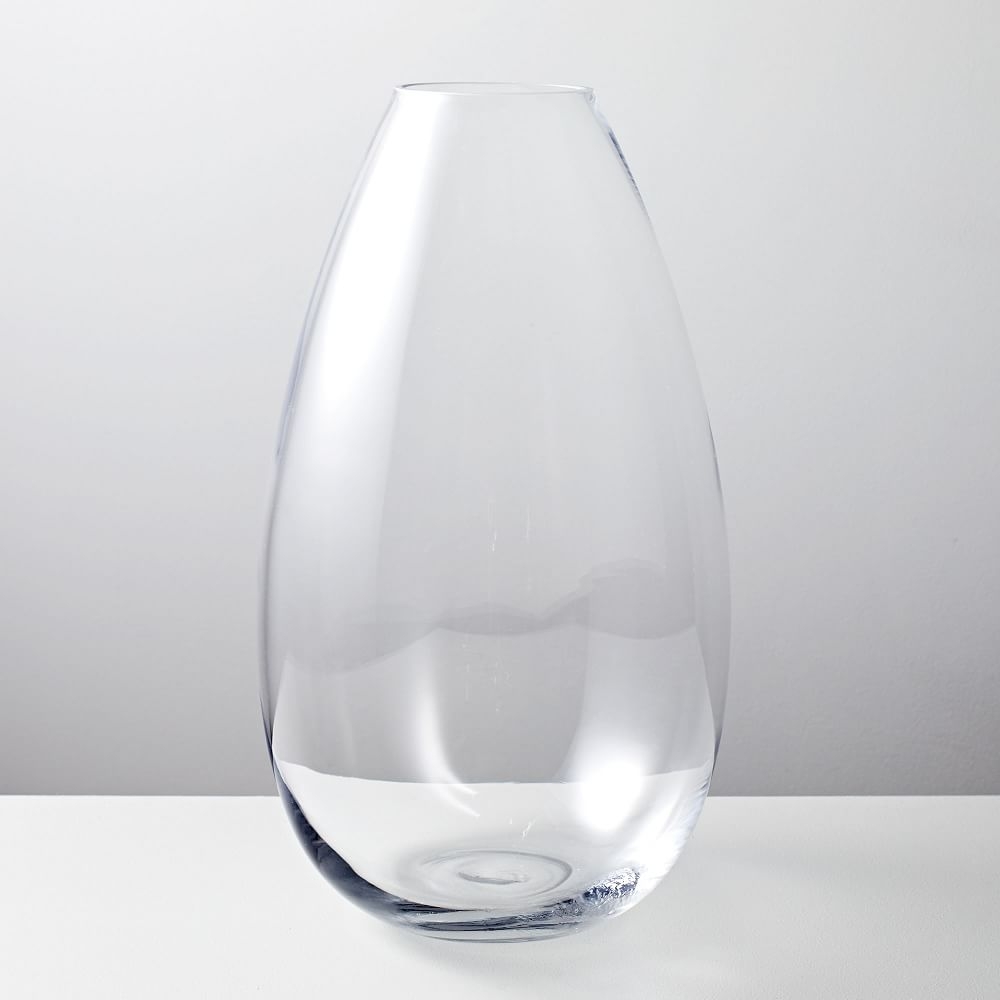 Foundations Glass Tapered Vase, Clear, 16" - Image 0