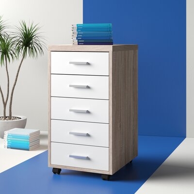 Cowell 5-Drawer Mobile Vertical Filing Cabinet - Image 0