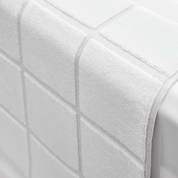 Organic Tile Sculpted Bath Mat, Charcoal/White, 20"x34"  - Image 4