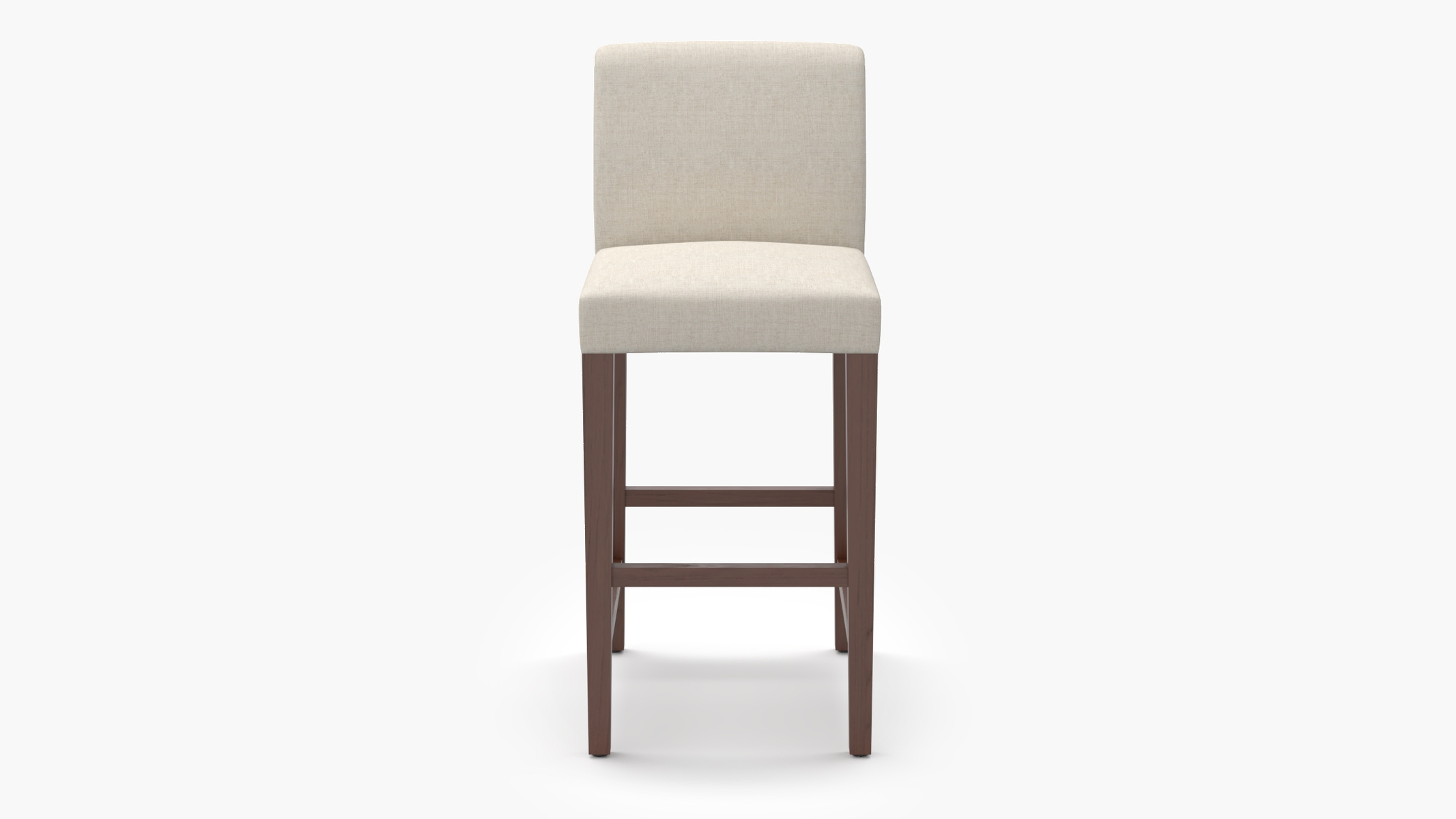 Signature Dining Bar Stool, Talc Everyday Linen, Walnut Square Tapered Leg - Image 0