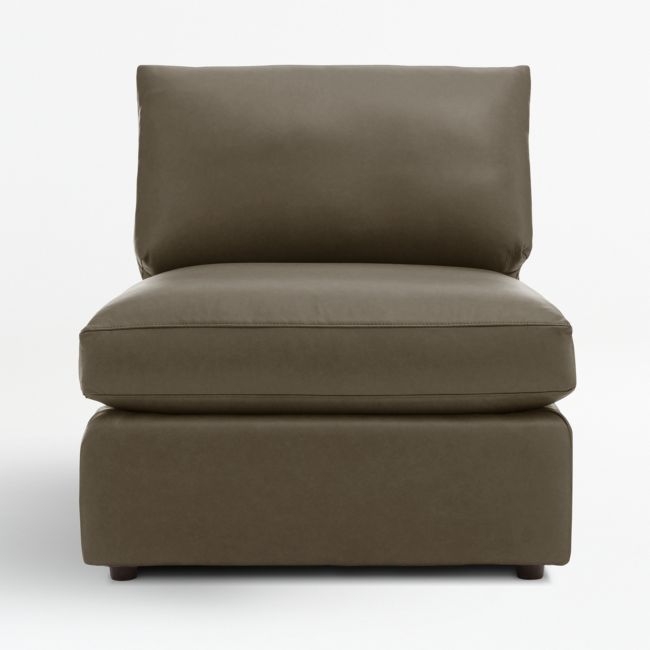 Lounge 32" Leather Armless Chair Sectional Piece - Image 0