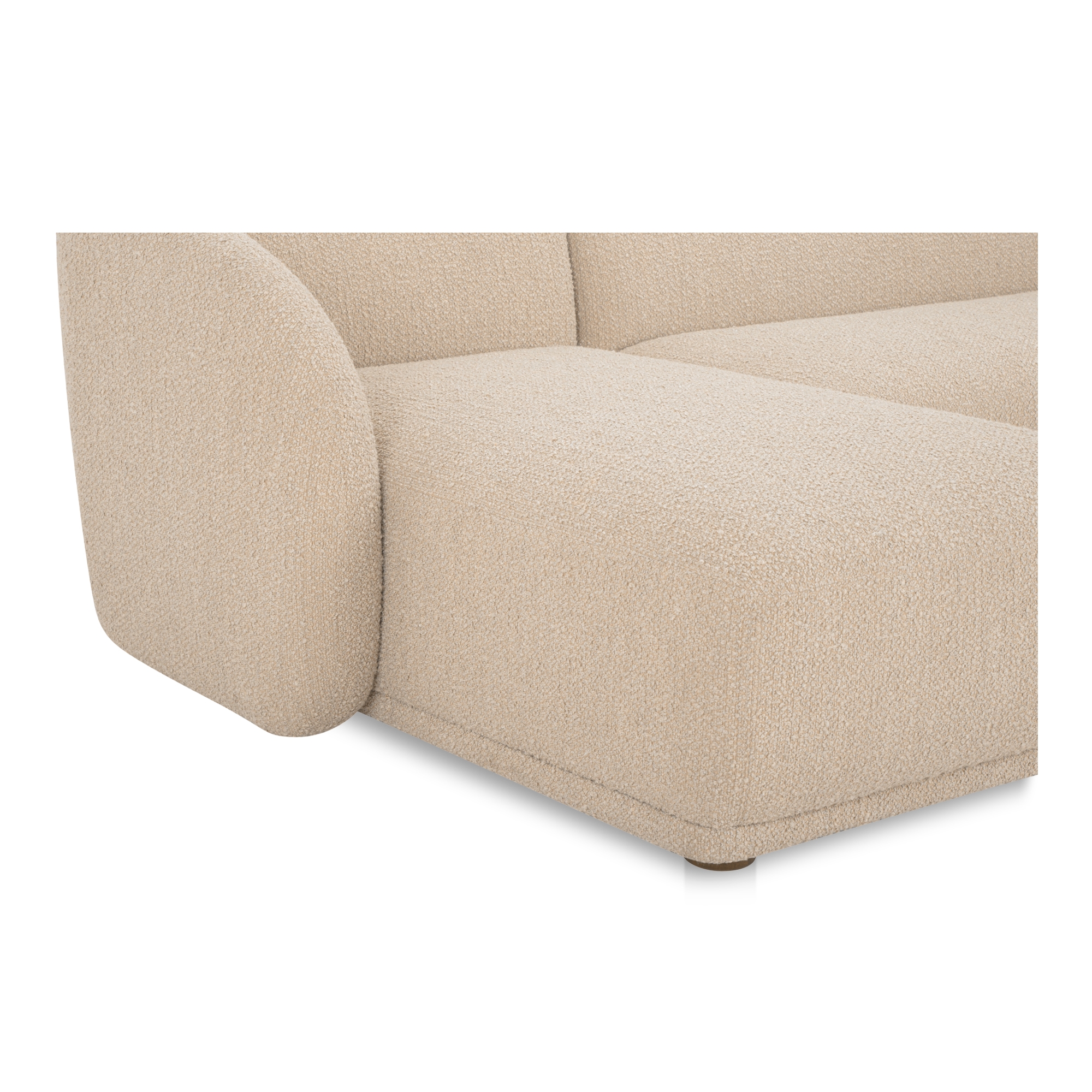 Faye Left Sectional Beige Boucle - Image 4