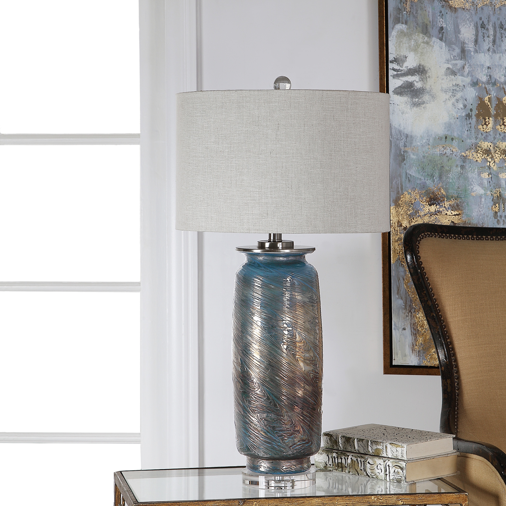 Olesya Swirl Glass Table Lamp - Image 2