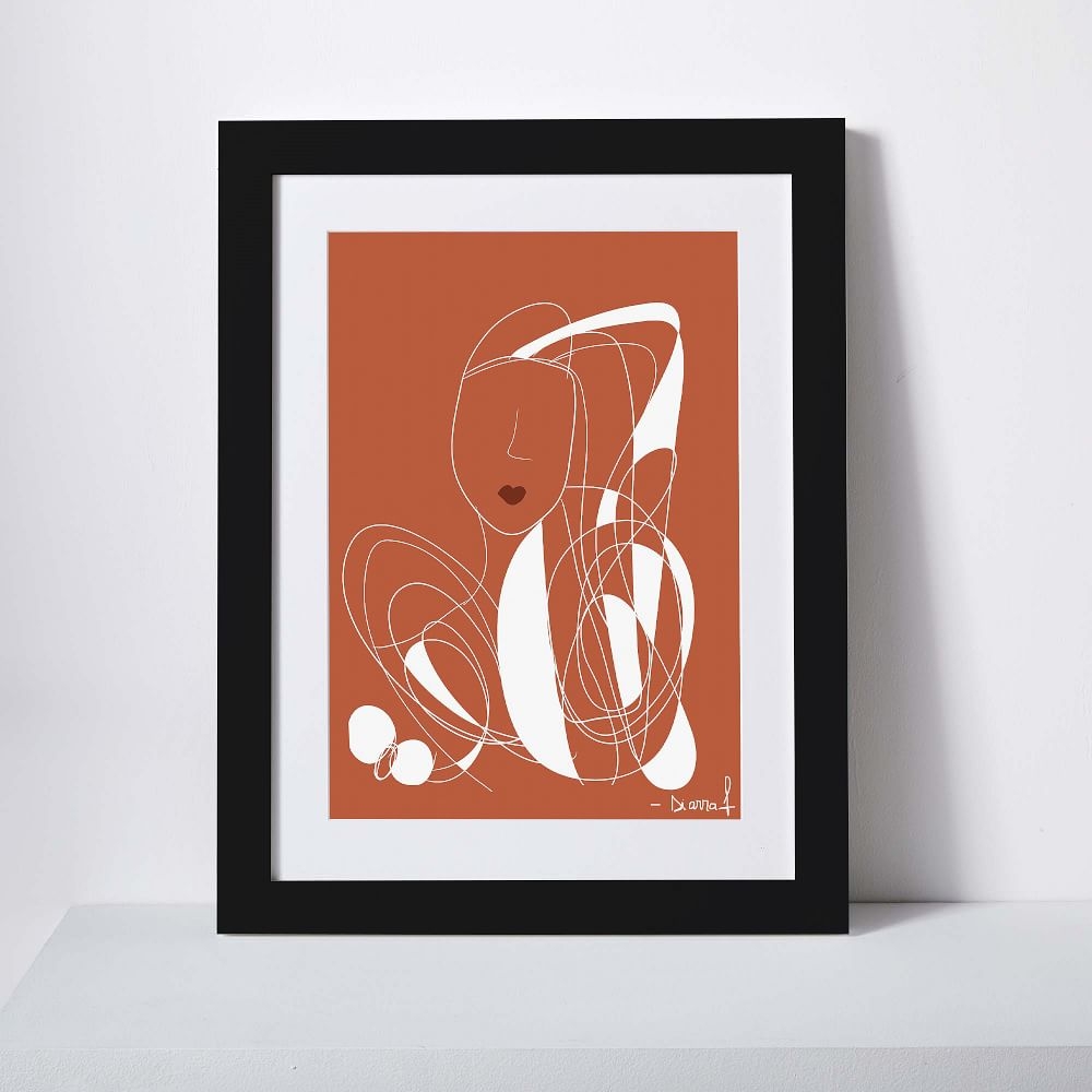 Courbes, Black Frame, 11x14 - Image 0