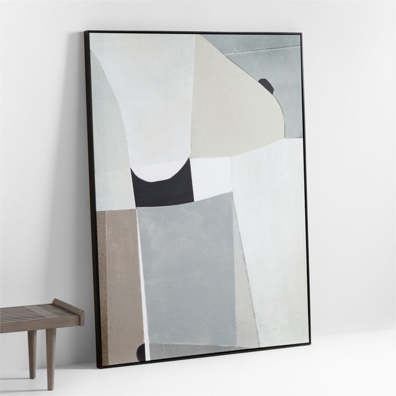 "Composition of Neutrals" Framed Reproduction Wall Art Print 75"x55" - Image 1