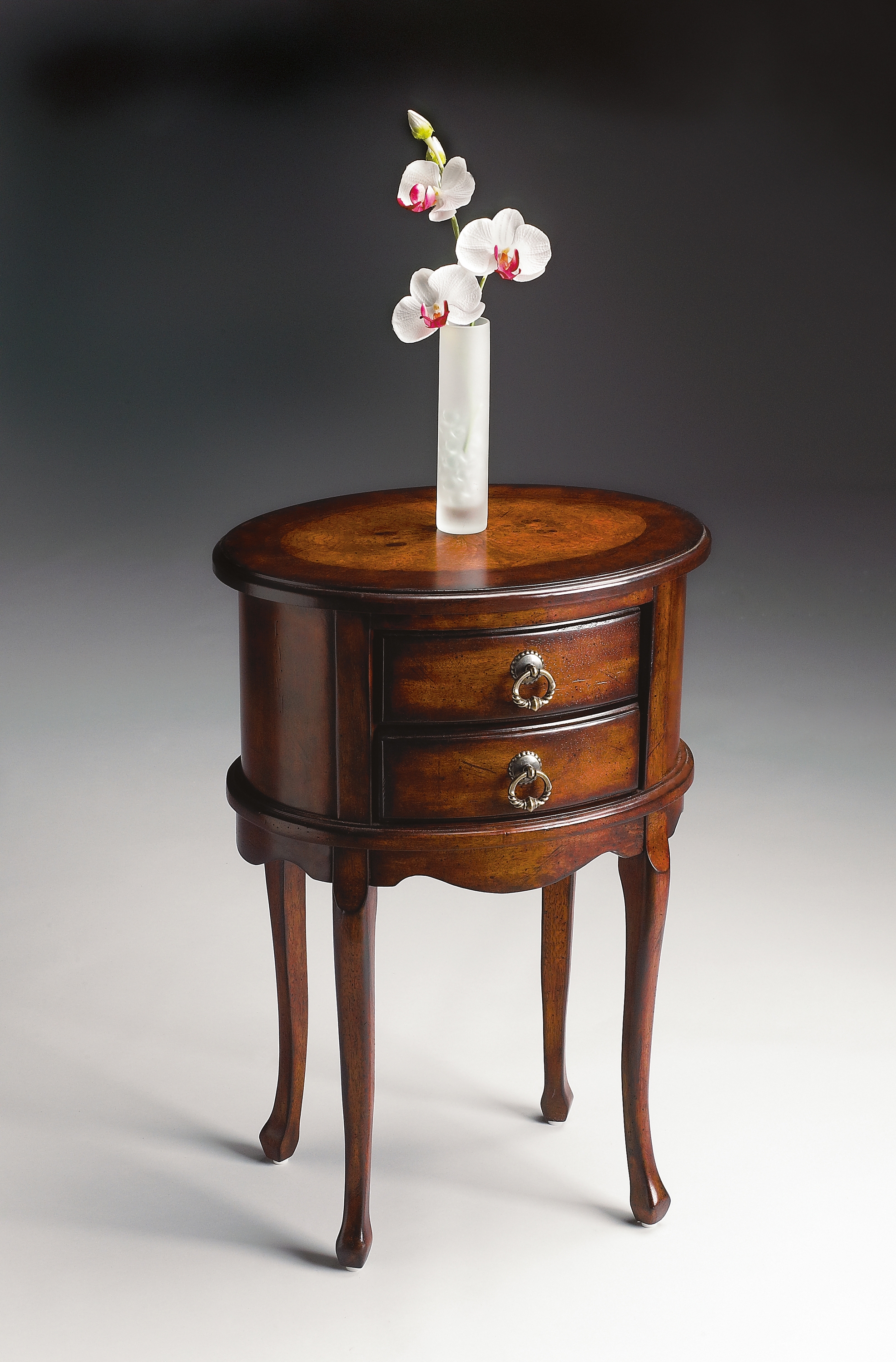Whitley Cherry Oval Side Table - Image 1