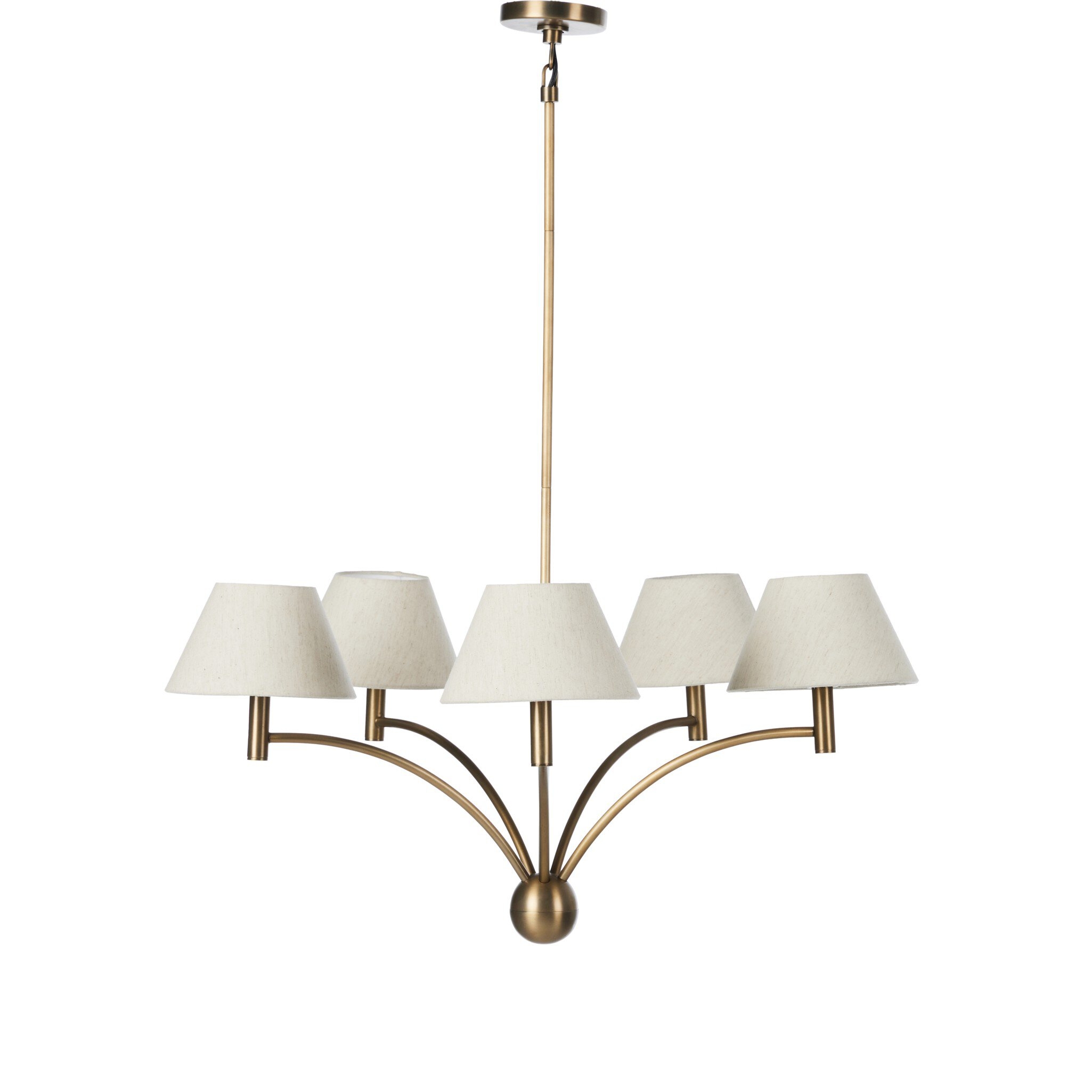 Linus Chandelier - Aged Brass Iron - Image 0
