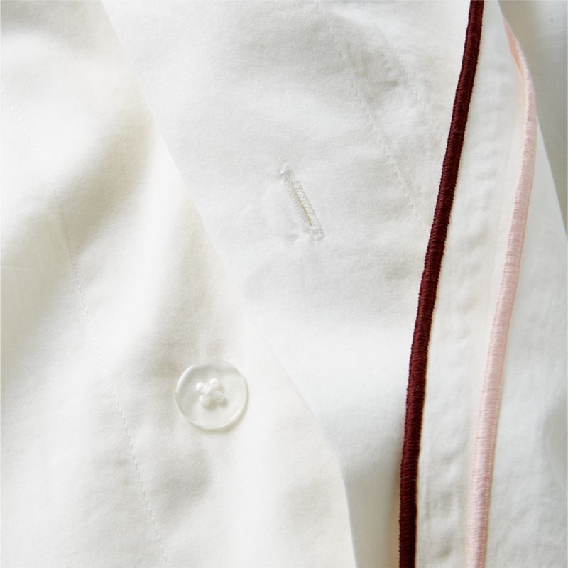 Serenity Double Flange Warm Colorway Organic Cotton Sateen Kids Twin Duvet Cover by Jeremiah Brent - Image 6