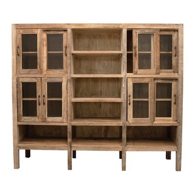 Wood Cabinet With Glass Doors - Image 0