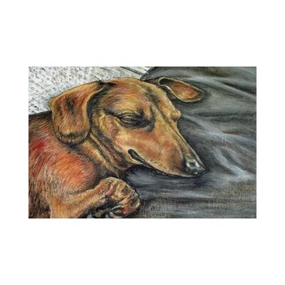 Dachshund Napping by Jay Schmetz - Wrapped Canvas Print - Image 0