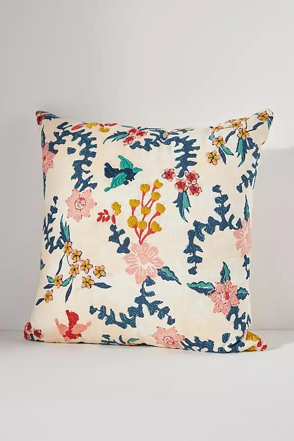 Mirelle Hand-Embroidered Cotton Pillow - Image 0