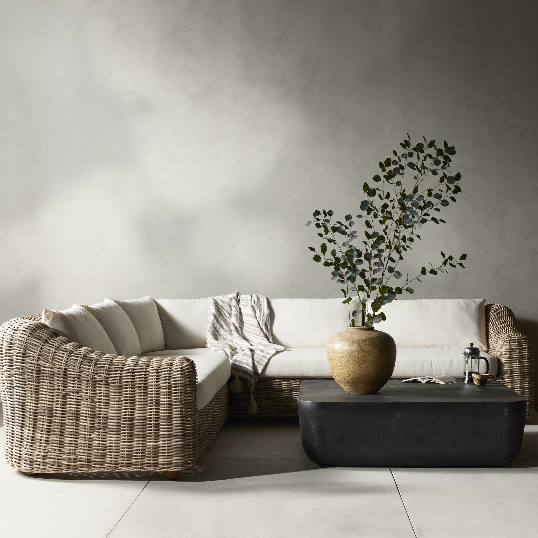 Messina Outdoor 3-Piece Sectional - Venao Ivory - Image 2