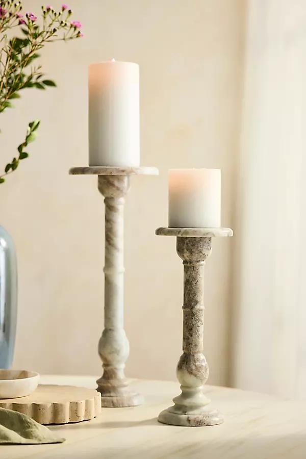 Toronto Marble Pillar Candle Holder - Image 0
