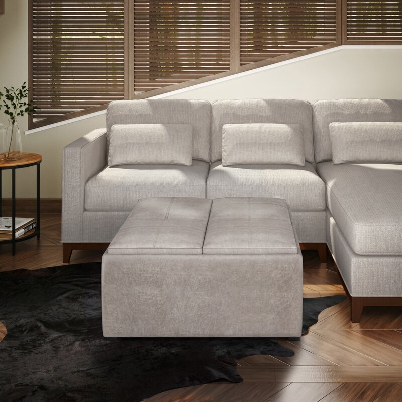 Elaazar 35'' Wide Tufted Rectangle Storage Ottoman - Image 9