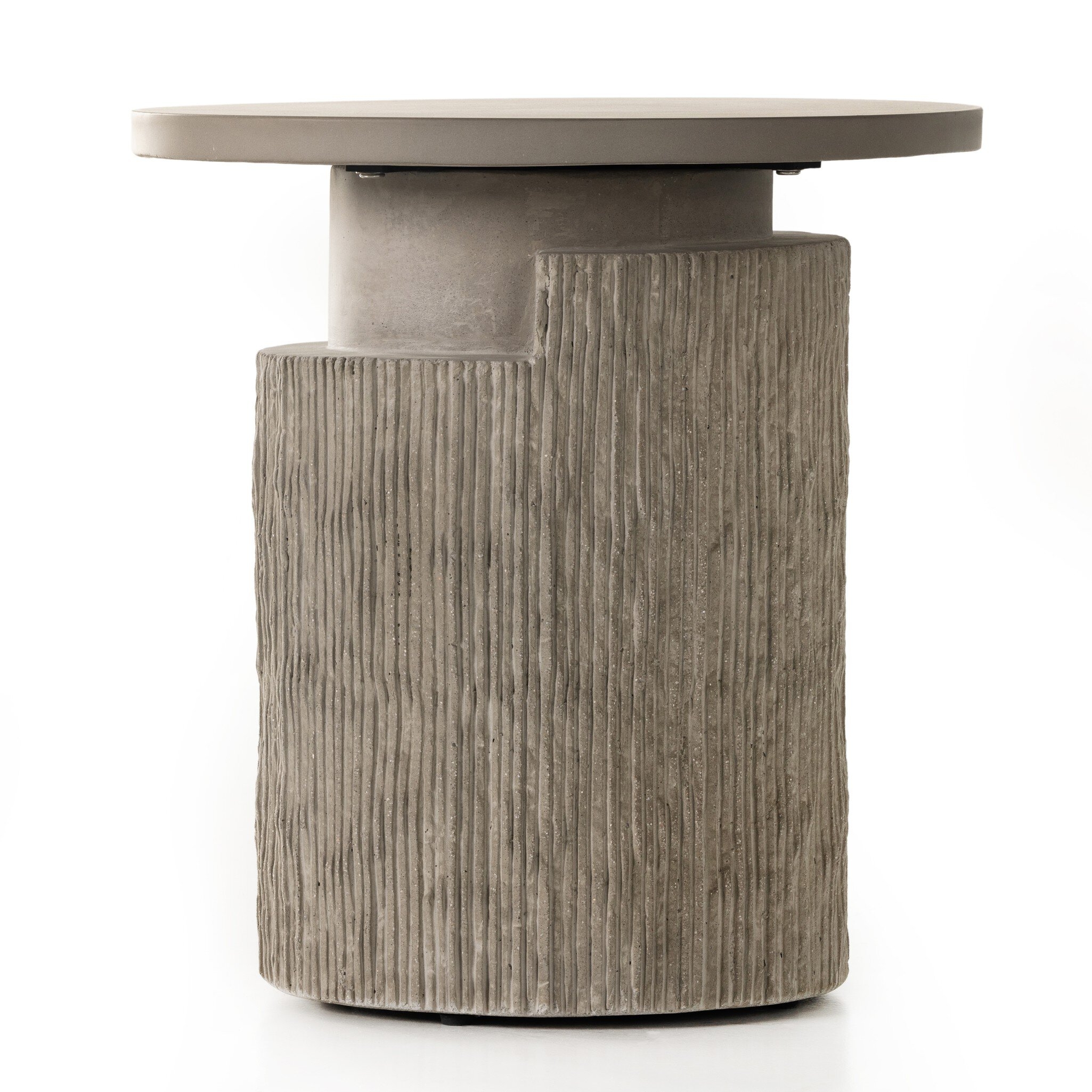 Huron Outdoor End Table - Flint Concrete - Image 6