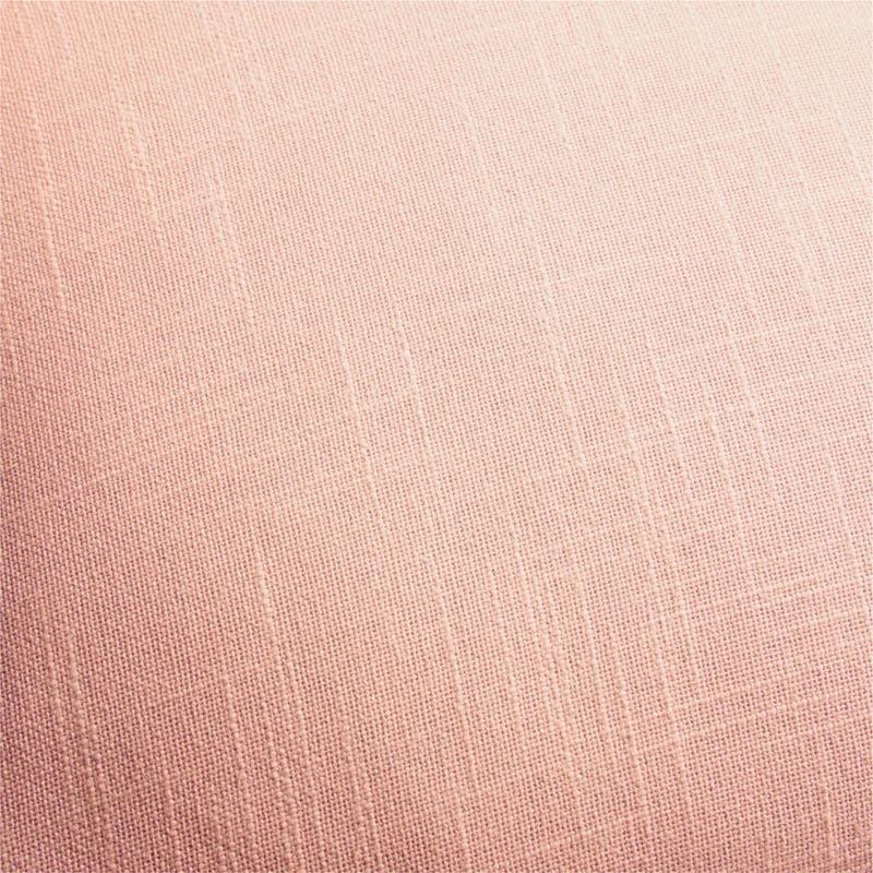 Organic Cotton Monogrammable 20"x20" Elegant Pink Throw Pillow with Down-Alternative Insert - Image 2