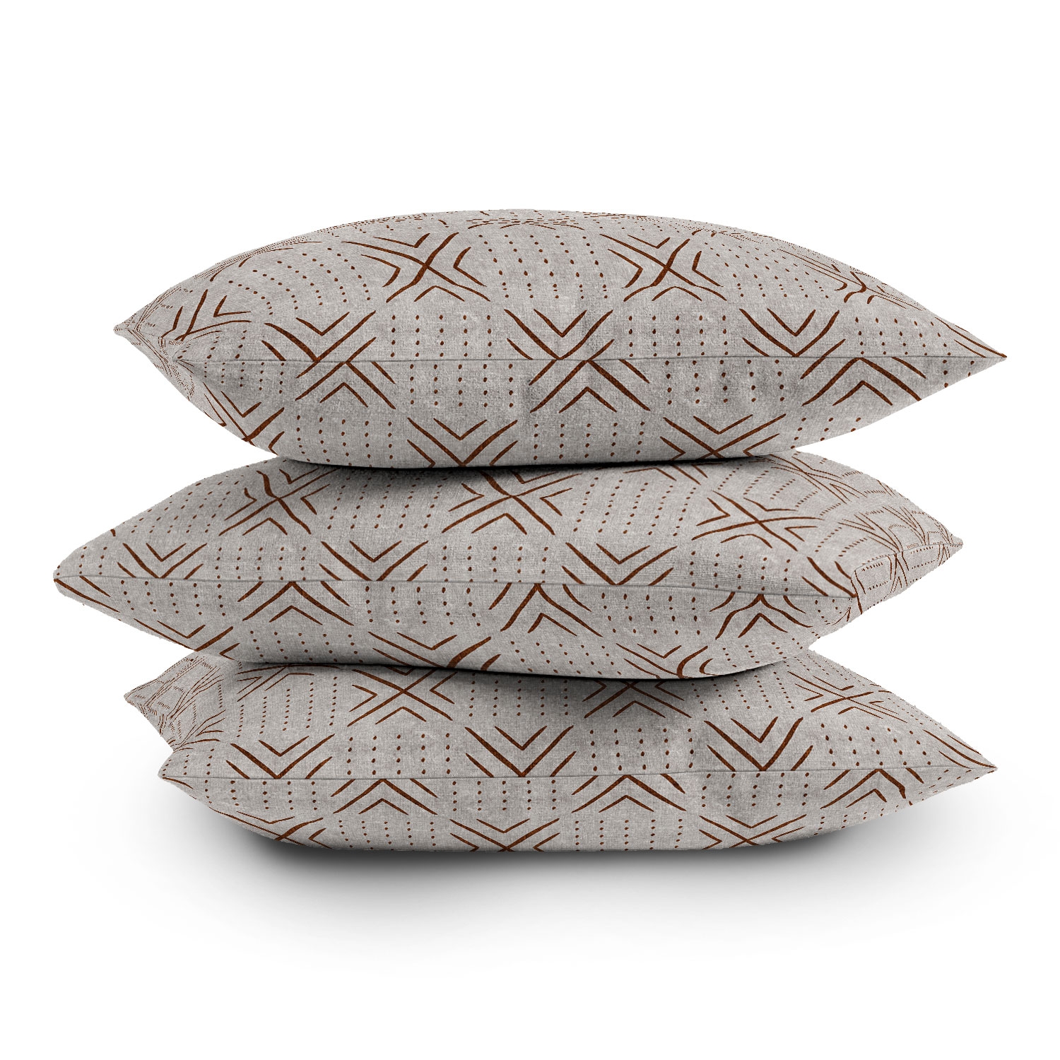 Mud Cloth Tile Stone Rust by Little Arrow Design Co - Outdoor Throw Pillow, 20" x 20" - Image 3