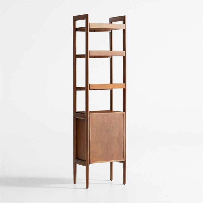Tate Walnut Wood Bathroom Storage Tower - Image 7