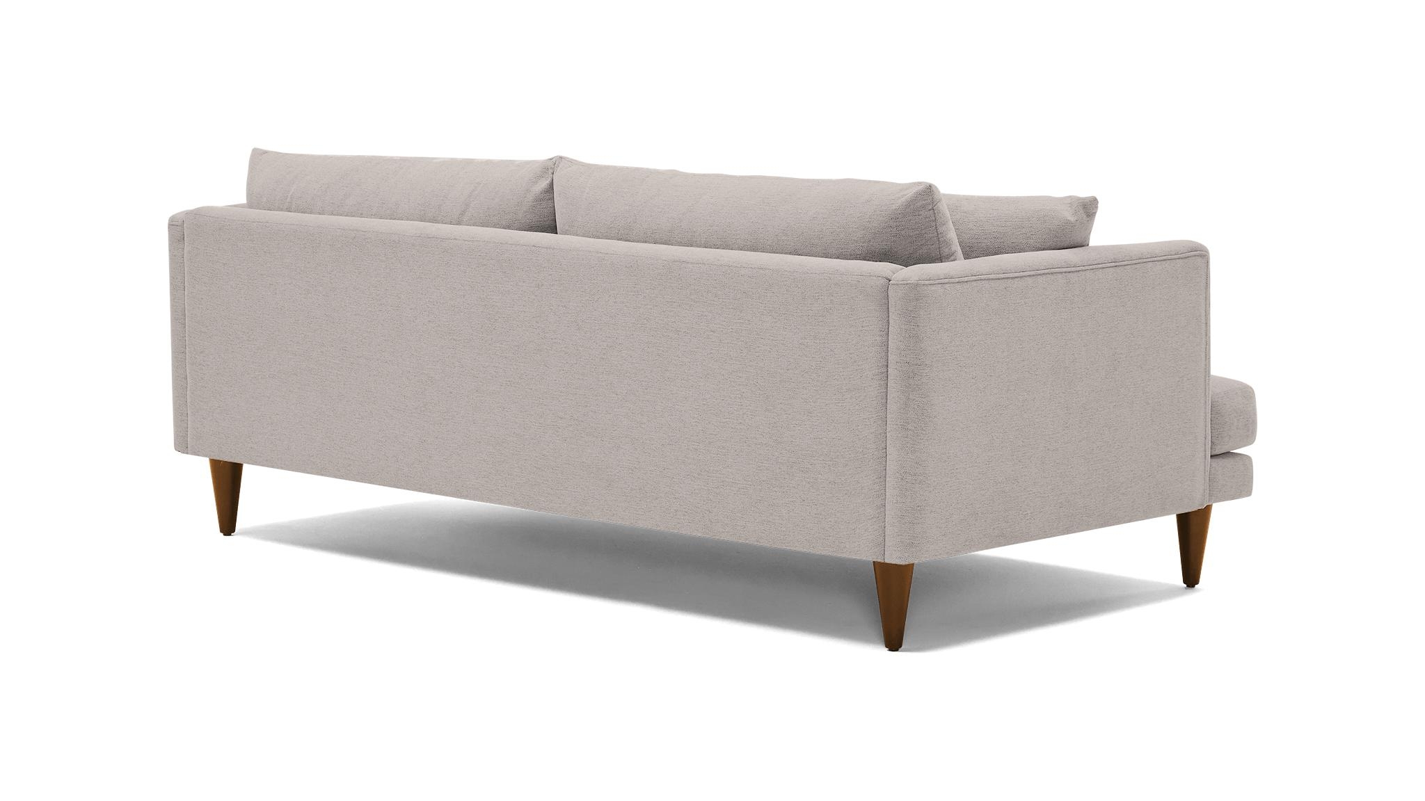 Gray Lewis Mid Century Modern Sofa - Notion Gunsmoke - Mocha - Cone - Image 3