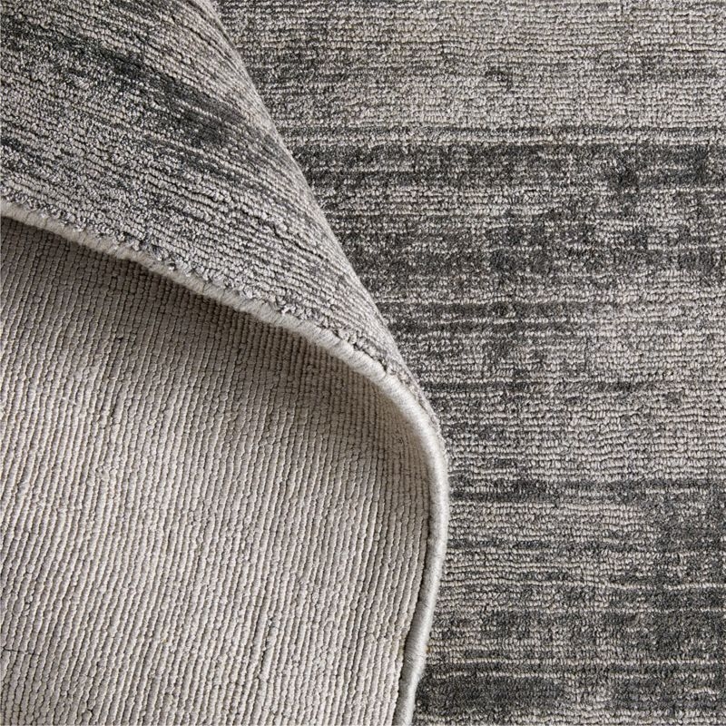 Laval Viscose Handwoven Solid Taupe Area Rug 6'x9' - Image 2