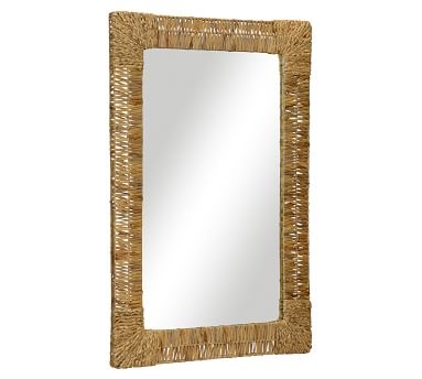 Cameron Jute Rectangular Mirror, 40"W x 55"H, Brown - Image 2