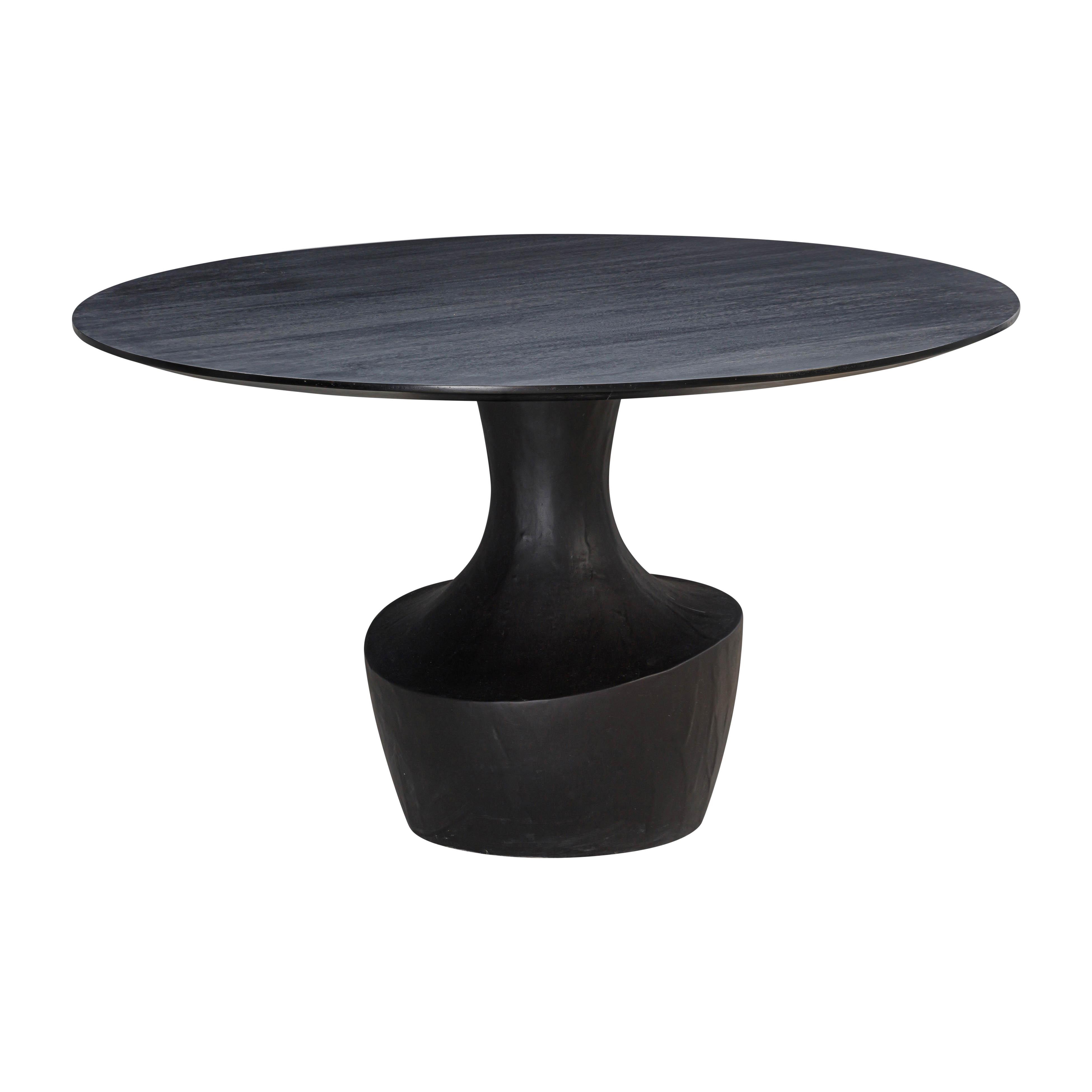 Gevra Black Acacia & Faux Plaster Dining Table - Image 0