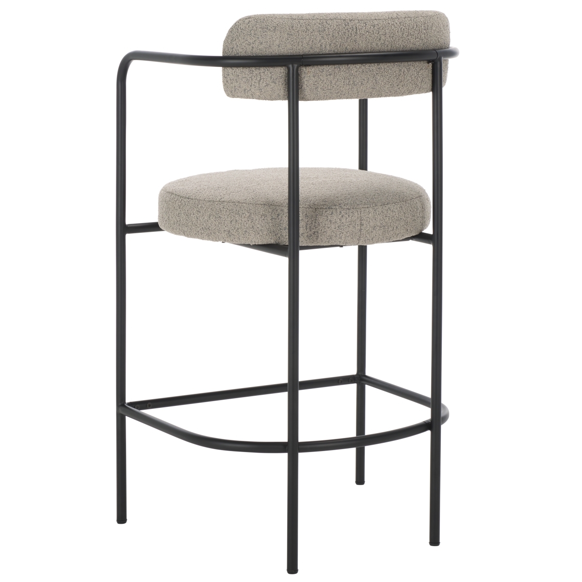 Andrean Arm Counter Stool - Grey / Black - Image 8